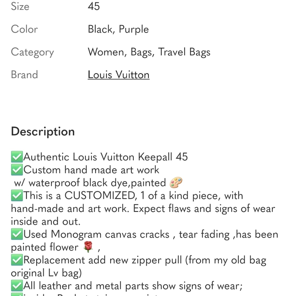 💝 Wow 💝Louis Vuitton Keepall 45 - Picture 8 of 16